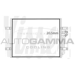 Kondenzátor klimatizácie AUTOGAMMA 107697