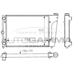 Chladič motora AUTOGAMMA 101040
