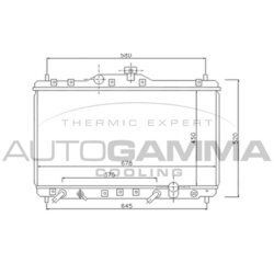 Chladič motora AUTOGAMMA 104264