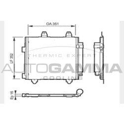 Kondenzátor klimatizácie AUTOGAMMA 104452
