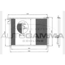 Kondenzátor klimatizácie AUTOGAMMA 104454
