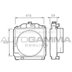 Chladič motora AUTOGAMMA 400556