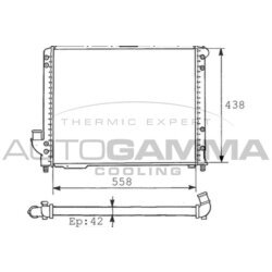 Chladič motora AUTOGAMMA 100466