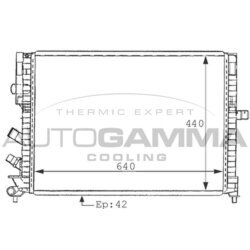 Chladič motora AUTOGAMMA 100898