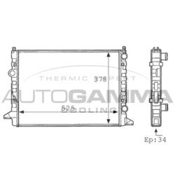 Chladič motora AUTOGAMMA 101076