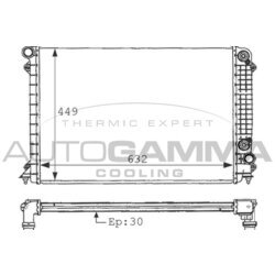 Chladič motora AUTOGAMMA 101119