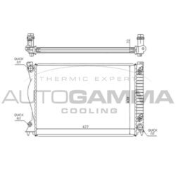 Chladič motora AUTOGAMMA 104248
