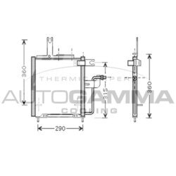 Kondenzátor klimatizácie AUTOGAMMA 104457