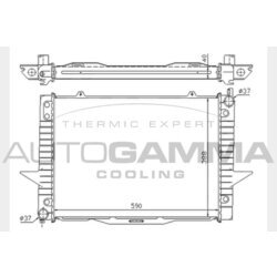 Chladič motora AUTOGAMMA 104753