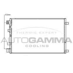 Kondenzátor klimatizácie AUTOGAMMA 107332