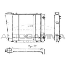 Chladič motora AUTOGAMMA 100793