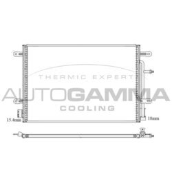 Kondenzátor klimatizácie AUTOGAMMA 103826
