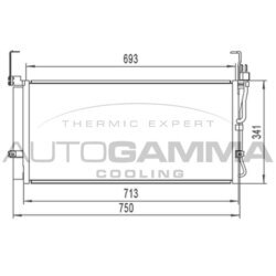 Kondenzátor klimatizácie AUTOGAMMA 104097