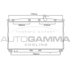 Chladič motora AUTOGAMMA 104240