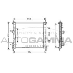 Chladič motora AUTOGAMMA 104260