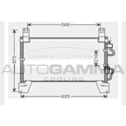 Kondenzátor klimatizácie AUTOGAMMA 104442