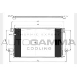 Kondenzátor klimatizácie AUTOGAMMA 104445
