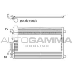Kondenzátor klimatizácie AUTOGAMMA 104579