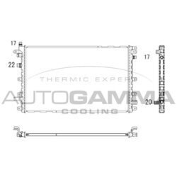 Chladič motora AUTOGAMMA 107284