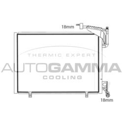 Kondenzátor klimatizácie AUTOGAMMA 107775