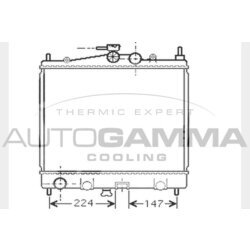 Chladič motora AUTOGAMMA 104598