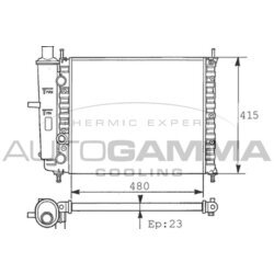 Chladič motora AUTOGAMMA 100258