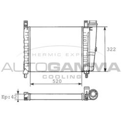 Chladič motora AUTOGAMMA 100287