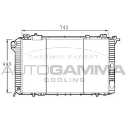 Chladič motora AUTOGAMMA 101384