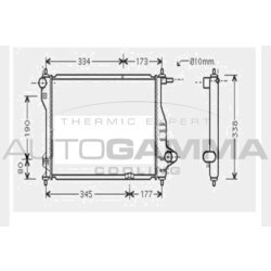 Chladič motora AUTOGAMMA 104630