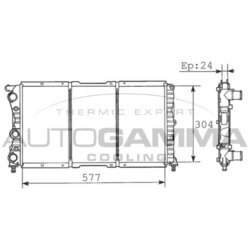 Chladič motora AUTOGAMMA 100293