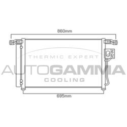 Kondenzátor klimatizácie AUTOGAMMA 104099
