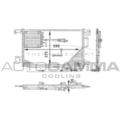 Kondenzátor klimatizácie AUTOGAMMA 104127