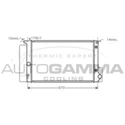 Chladič motora AUTOGAMMA 105180