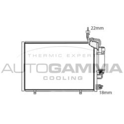 Kondenzátor klimatizácie AUTOGAMMA 107773