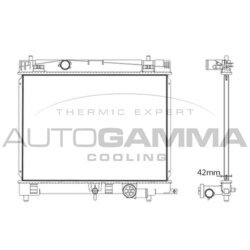 Chladič motora AUTOGAMMA 107888