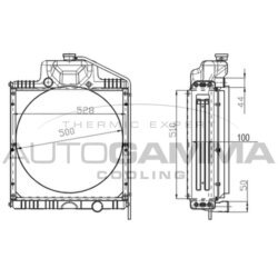 Chladič motora AUTOGAMMA 405482