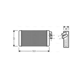 Výmenník tepla vnútorného kúrenia AVA QUALITY COOLING AI6052