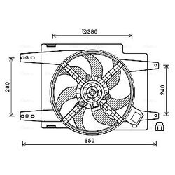 Ventilátor chladenia motora AVA QUALITY COOLING AL7526