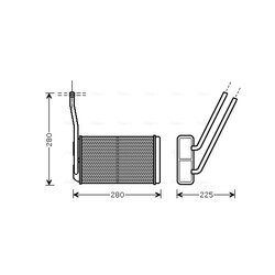 Výmenník tepla vnútorného kúrenia AVA QUALITY COOLING AU6195