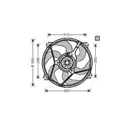 Ventilátor chladenia motora AVA QUALITY COOLING CN7530