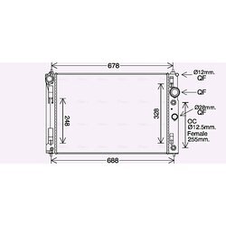 Chladič motora AVA QUALITY COOLING DN2450