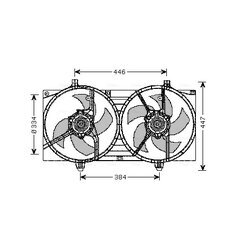 Ventilátor chladenia motora AVA QUALITY COOLING DN7528