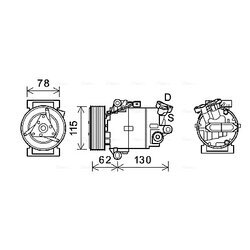 Kompresor klimatizácie AVA QUALITY COOLING DNAK386