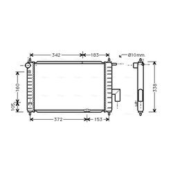 Chladič motora AVA QUALITY COOLING DW2072