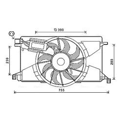 Ventilátor chladenia motora AVA QUALITY COOLING FD7608