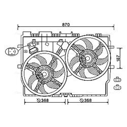 Ventilátor chladenia motora AVA QUALITY COOLING FT7585