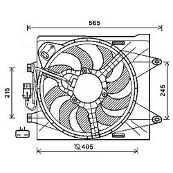 Ventilátor chladenia motora AVA QUALITY COOLING FT7605