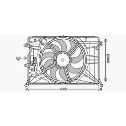 Ventilátor chladenia motora AVA QUALITY COOLING FT7611