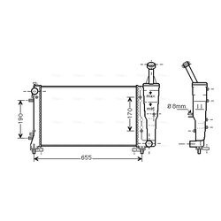 Chladič motora AVA QUALITY COOLING FTA2308