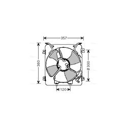 Ventilátor chladenia motora AVA QUALITY COOLING HD7523